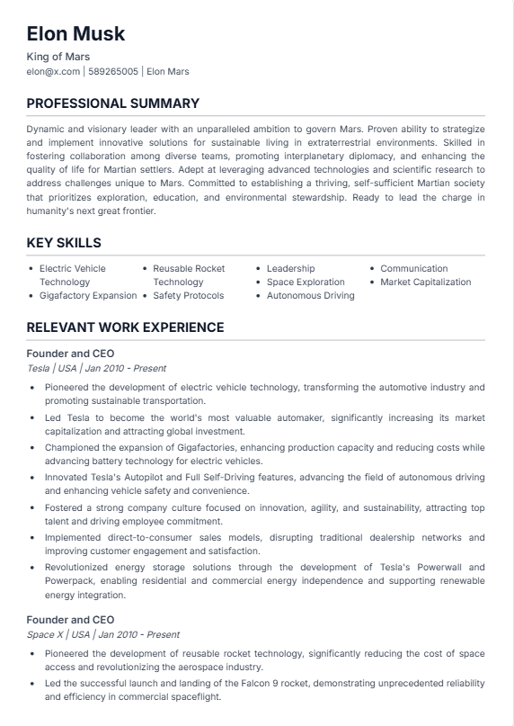 ATS-Simple resume template preview